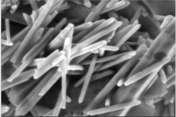 crescita di array nanofili zno su microfibre